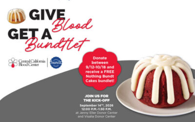 CCBC Partners with Nothing Bundt Cakes for “Give Blood, Get a Bundtlet” Campaign